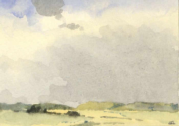 W.G. Lewis - Mid 20th Century Watercolour, Approaching Storm, Sussex
