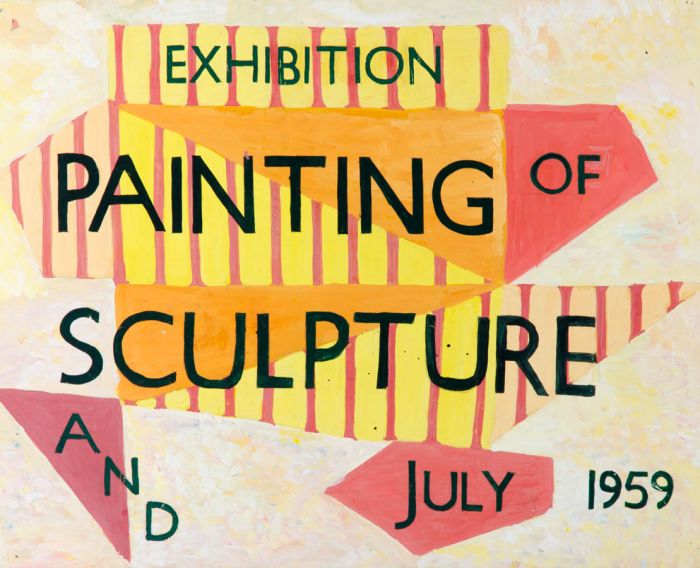 1959 Gouache - Exhibition of Painting and Sculpture Poster