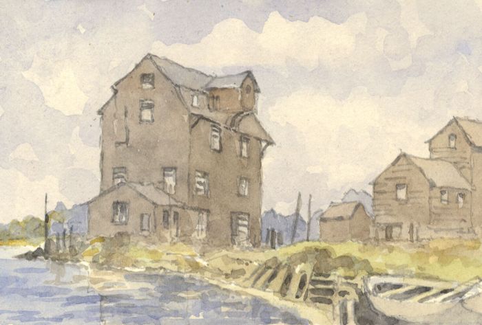 W.G. Lewis - Mid 20th Century Watercolour, Old Mill, Woodbridge