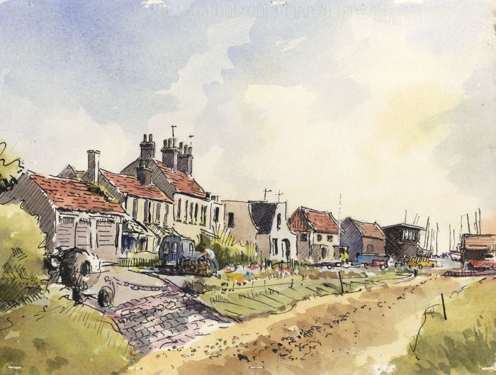 William Court - Contemporary Watercolour, Harbour Village