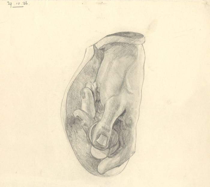 1936 Graphite Drawing - Sculptural Studies