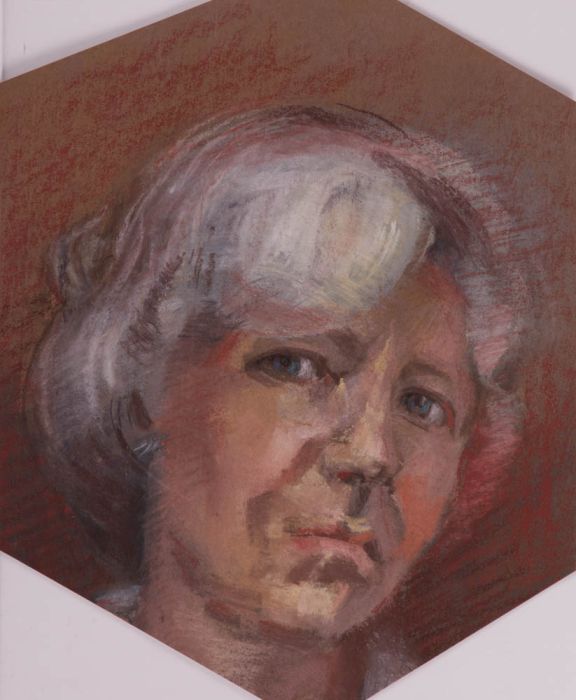 E. A. - Mid 20th Century Pastel, Head Study