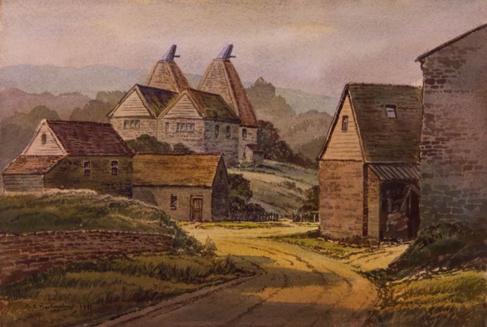Keith Burtonshaw - 1991 Watercolour, In the Heart of Kent