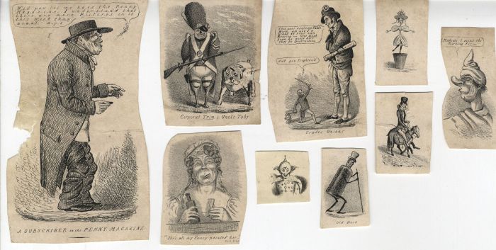 Selection of 9 19th Century Miniature Drolls