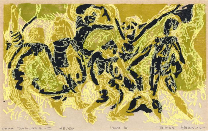 Ross Abrams - 1968 Etching, Deya Dancers