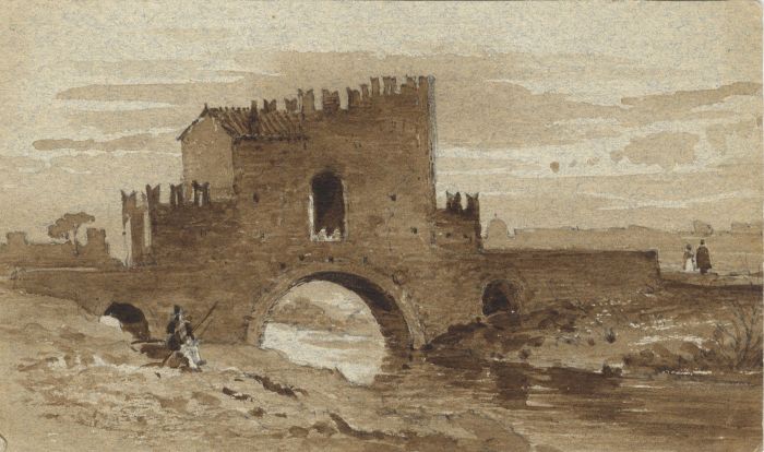 Sarah Alice Doidge - Late 19th Century Watercolour, Bridge Over the River Aniene