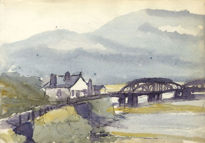 William George Tuck - Mid 20th Century Watercolour, Iron Bridge Over River