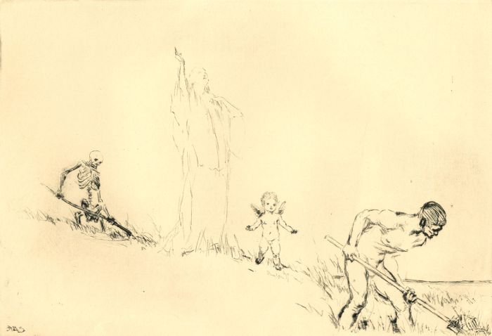 Alexander Brantingham Simpson RI - Early 20th Century Etching, Life and Death