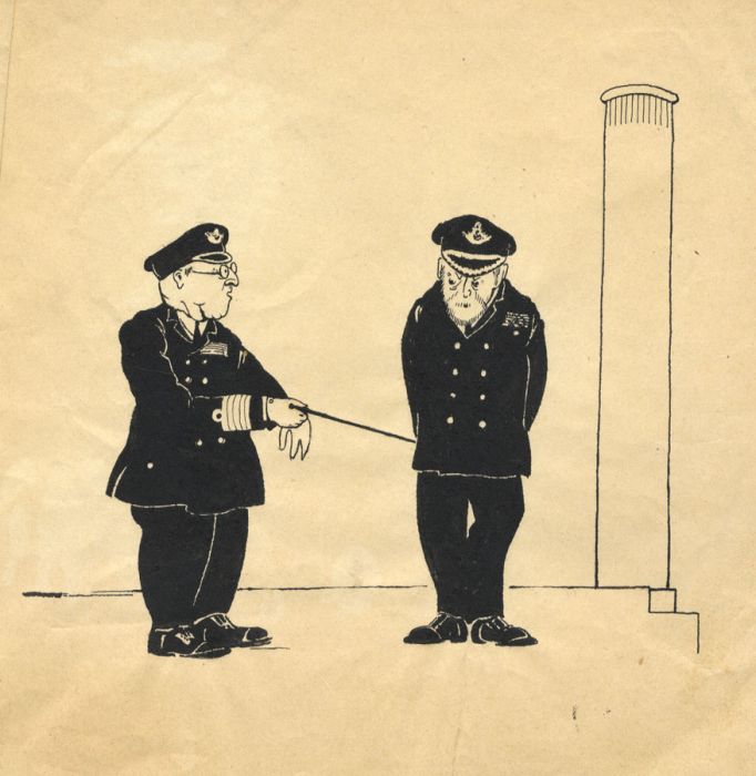 Richard J.M. Dupont - Mid 20th Century India Ink, Policemen