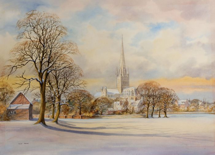 Clive Pryke - Contemporary Watercolour, Winter Landscape