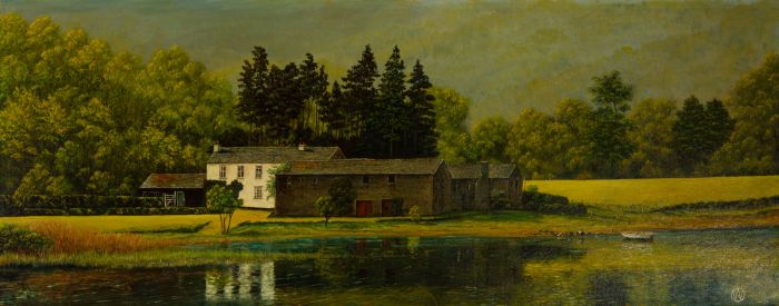 Albert Walker (1900-1984) - Mid 20th Century Oil, Horizontals at Derwent Water