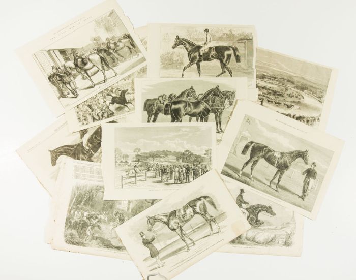 Illustrated London News - Set of 11 Late 19th Century Wood Engravings, Horses