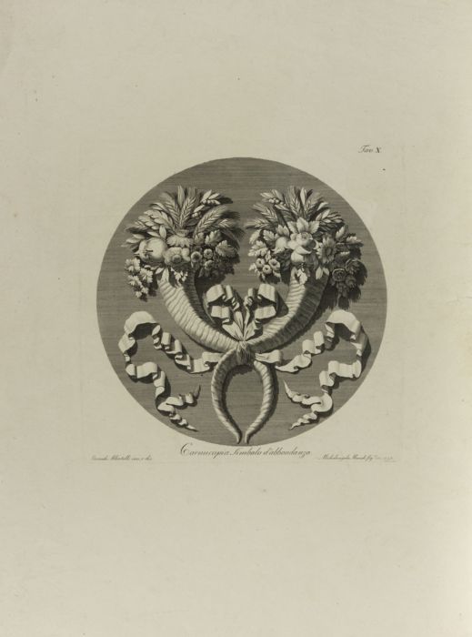 Mercoli Michelangelo (1773-1802) - 1795 Etching, Cornucopias
