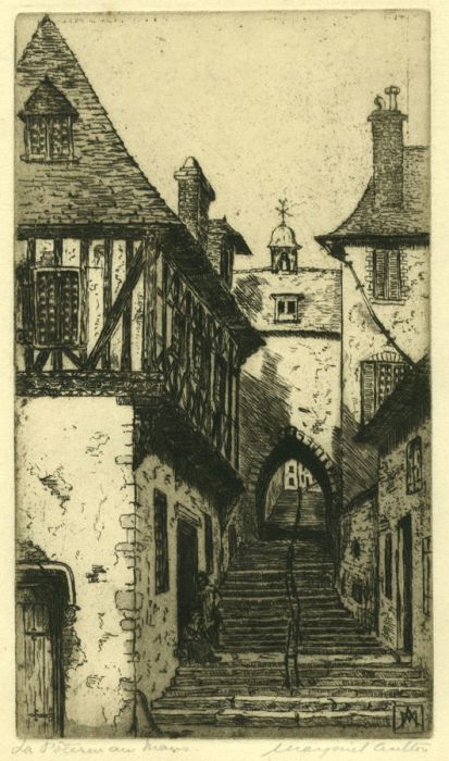 Margaret Aulton - Limited Edition Early 20th Century Etching, La Pôtern au Mans