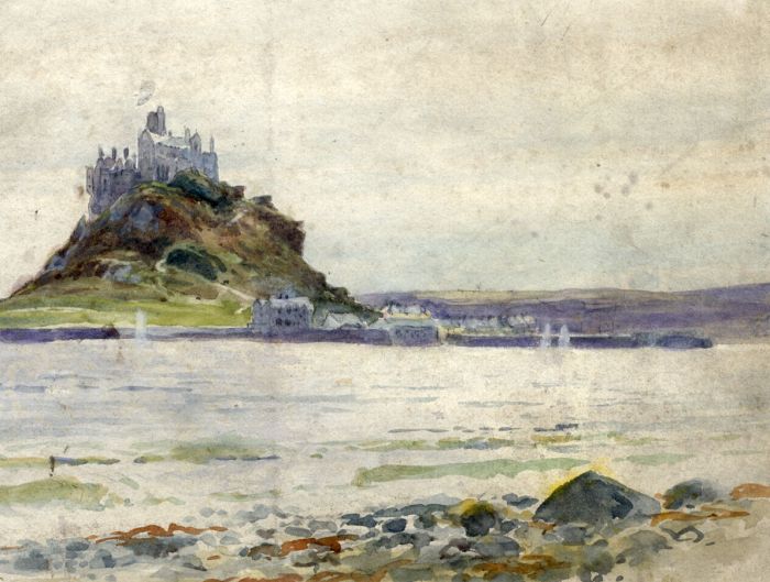 C.A. Hannaford RBA - Mid 20th Century Watercolour, St. Michael's Mount