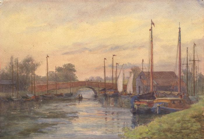 Early 20th Century Watercolour - Wroxham Bridge