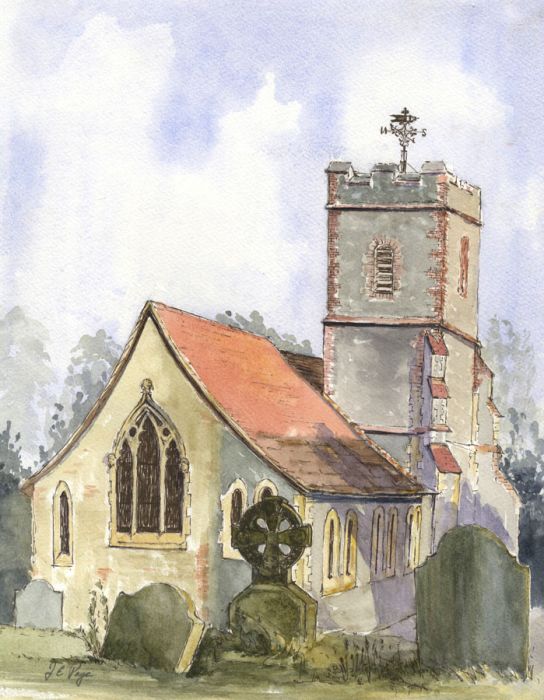 Jessica Page - Contemporary Watercolour, St Mary's Church, Fetcham, Surrey