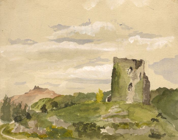 Mid 20th Century Watercolour - Dolbadarn Castle, Llanberis