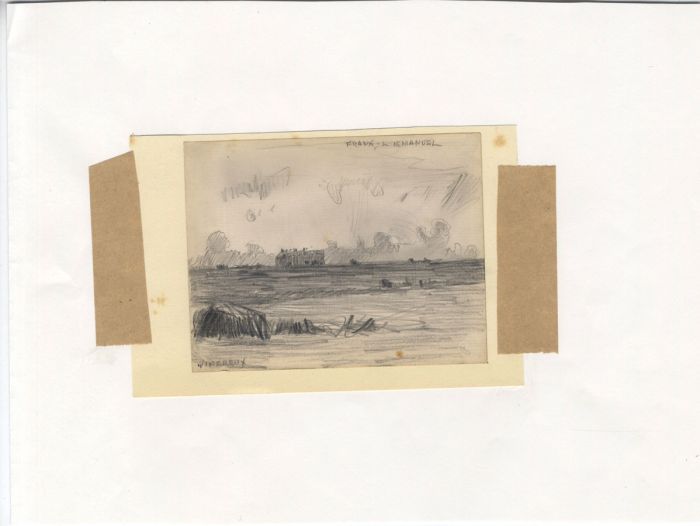 Frank Lewis Emanuel  - Early 20th Century Graphite Drawing, Wimereux, France