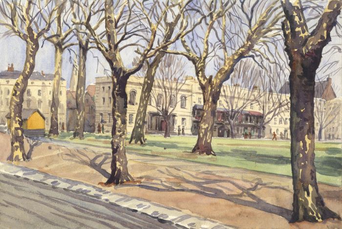 Thomas Burrough RWA, FRIBA - 20th Century Watercolour, Queen Square