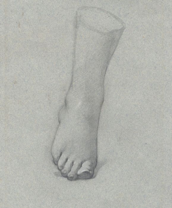 Mid 20th Century Graphite Drawing - Sculptural Study