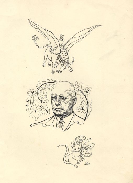 Mary Fairclough (b.1913) - Pen and Ink, Grandfather's Stories - Illustrations