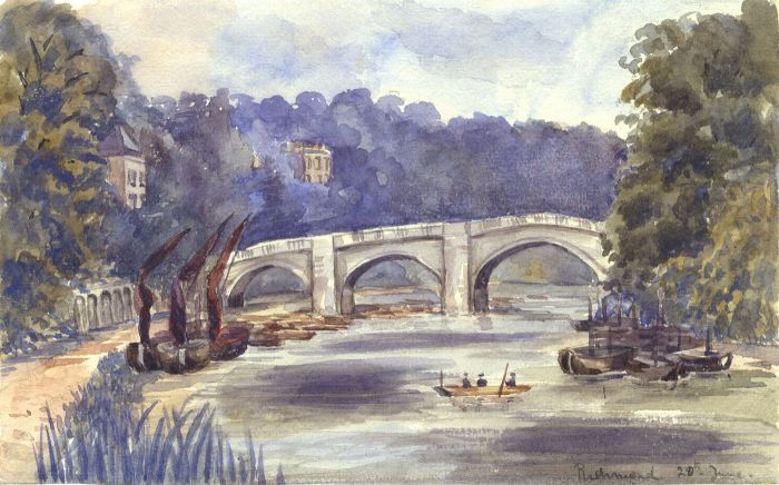 C.A. Grove - Late 19th Century Watercolour, Richmond Bridge