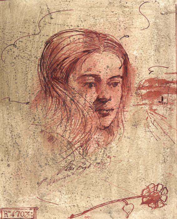 Renaissance Style 1979 Pen and Ink Drawing - P. Boyd