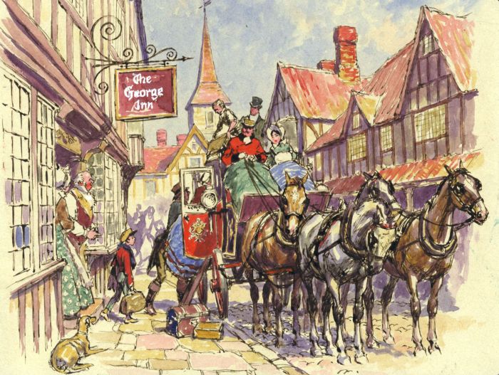 Ernest Arthur Marsh (b.1918) - Mid 20th Century Watercolour, The George Inn