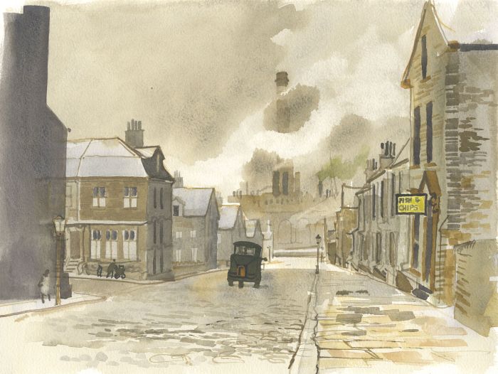 Robert T. Blayney (1929-2016) - Mid 20th Century Watercolour, Town Street