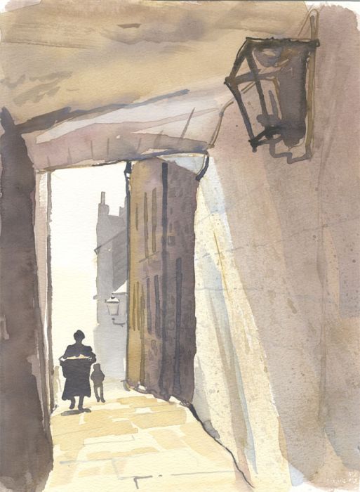 Robert T. Blayney (1929-2016) - Mid 20th Century Watercolour, Alleyway