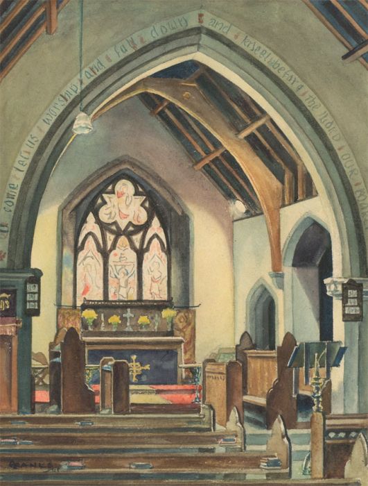R. Banks - Signed 1996 Watercolour, St. Johns Church, Wick