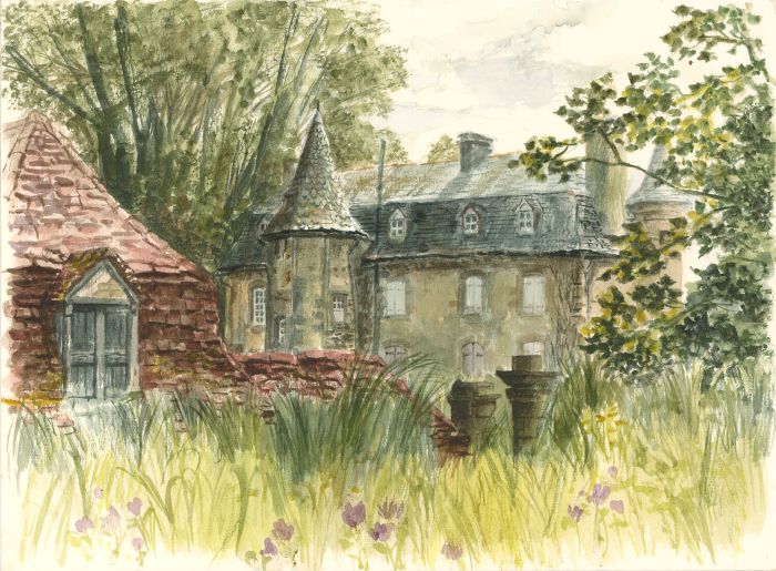 Glyn Morgan (1926-2015) - Watercolour, Rural Landscape with Garden