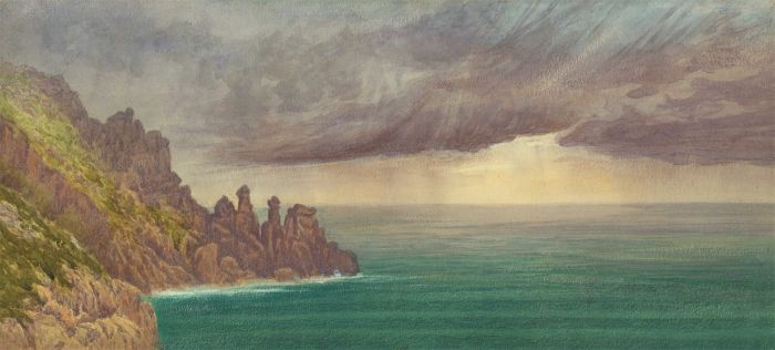 English School Early 20th Century Watercolour - Seascape with Approaching Storm