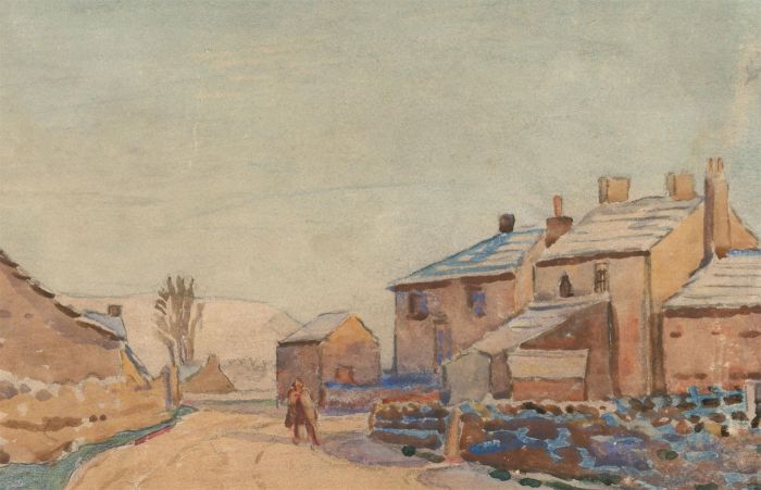 Wilson - 1925 Watercolour, Winter Street Scene
