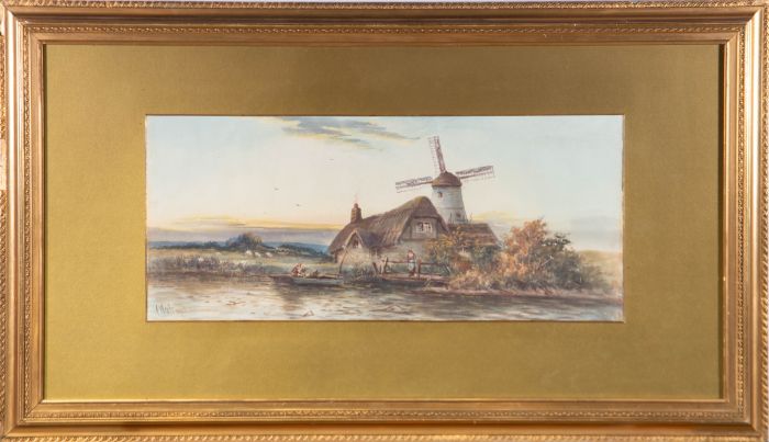 A. Watts - Signed & Framed 1906 Watercolour, Evening on the Farm