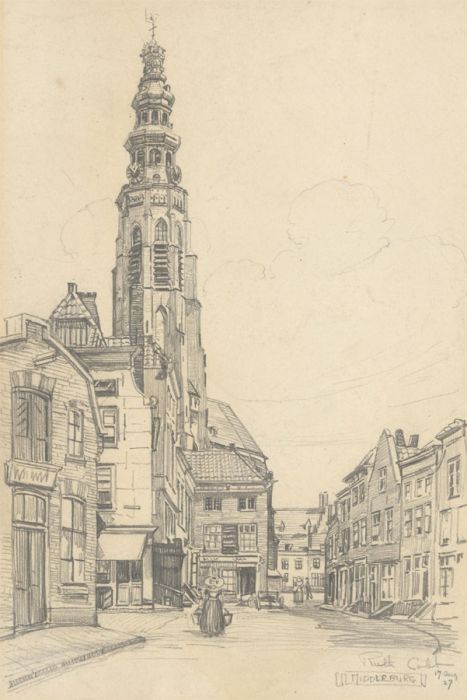 Ruth cobb - Pair of 1927 Graphite Drawings, Middleburg