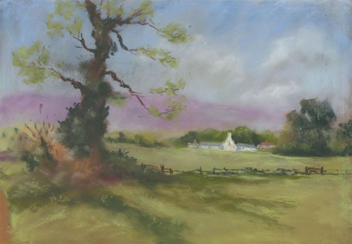 John A. Case - 20th Century Pastel, English Countryside