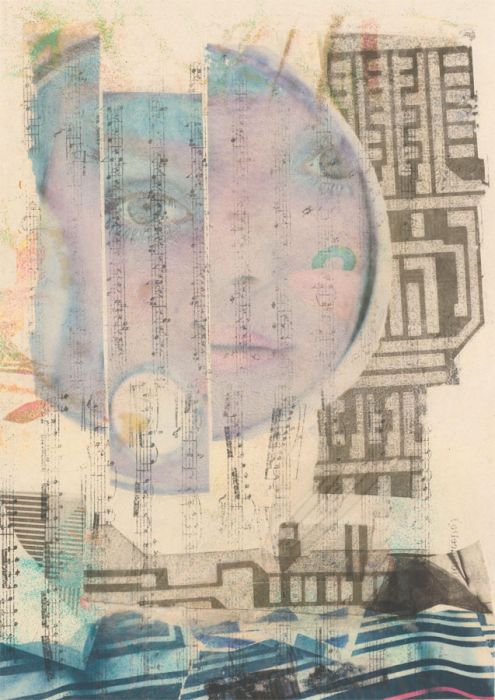 Inge Clayton FRSA (1942-2010) - 1983 Mixed Media, Collage Portrait