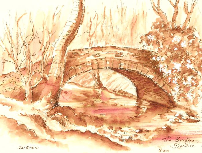 John A. Case - 20th Century India Ink, Nature Sketches