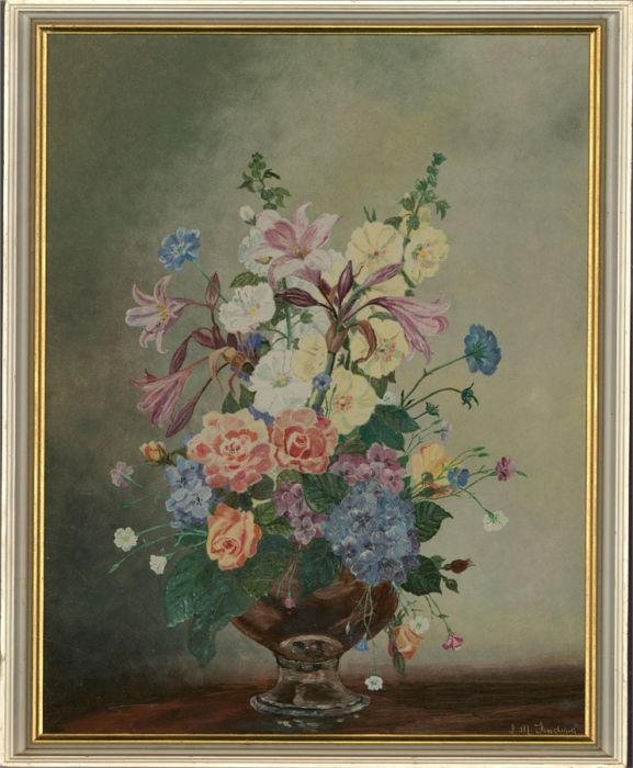 Early 20th Century Oil - Pastel Posy