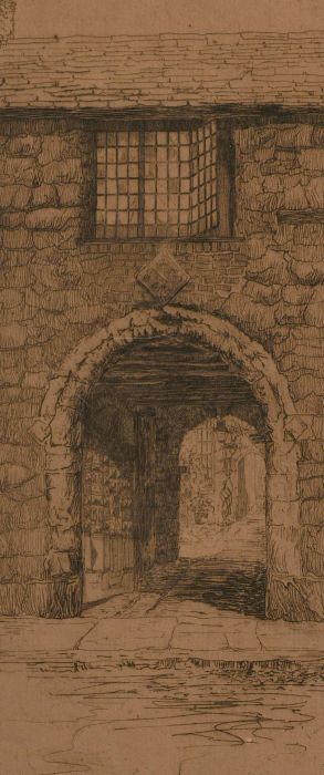 Early 20th Century Etching - The Alleyway