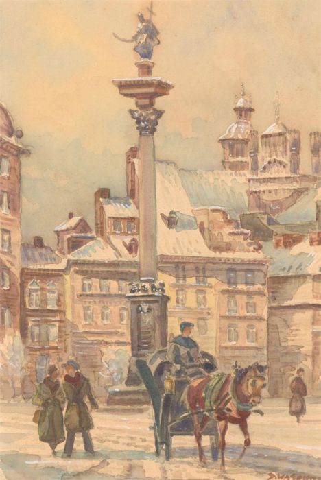 Signed Early 20th Century Watercolour - Winter Eve