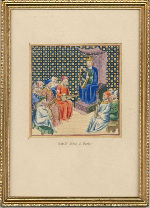 Early 20th Century Watercolour - David's Song Of Parise