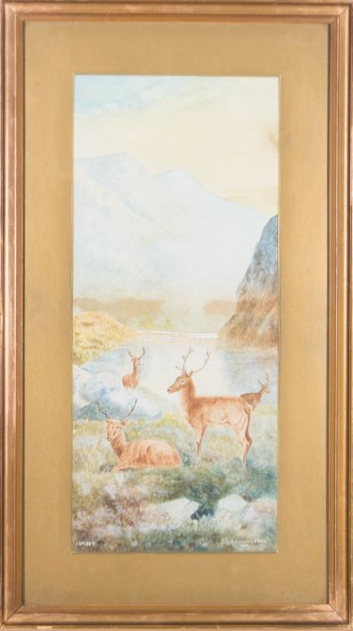 E.T. Harrington - Signed & Framed 1916 Watercolour, Sunset