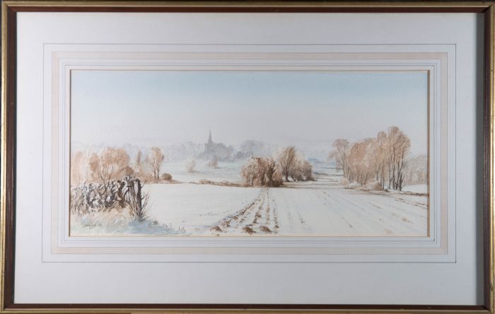 David Rust - Signed & Framed 1978 Watercolour, Winter Views