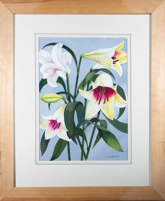 Ray J. Weston - 2004 Watercolour, Lilies