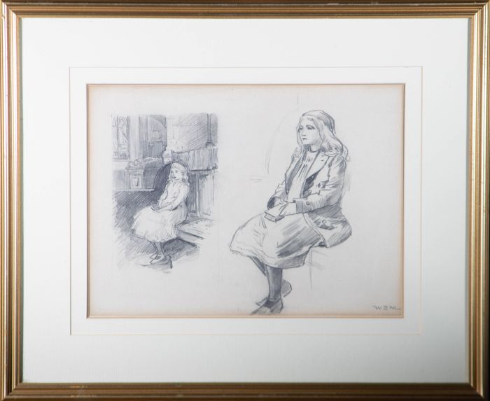 W.J.M - Early 20th Century Graphite Drawing, Portrait Studies