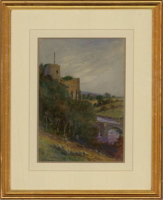 George Edward Alexander (1865-1931) - Watercolour, The Castle Ruins