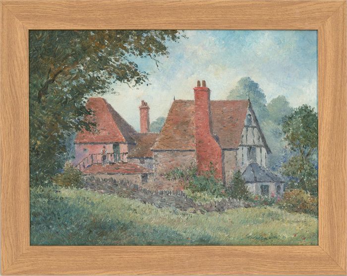 John Weston Gough (1929-2019) - 20th Century Oil, The Little Pink Cottages